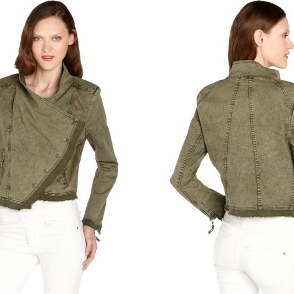 Free People Collapsing Jacket Green Medium worn once - Picture 6 of 13